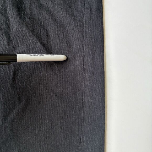 Levi’s Premium Wedgie Straight Leg Jeans Black Raw Hem Womens Size 27 Button Fly - Picture 10 of 16